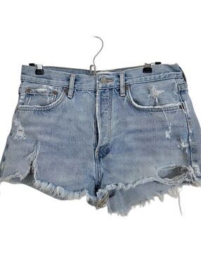 Agolde Parker Vintage Cut-Off Short Denim Jean Boho Distressed Destroyed Size 27